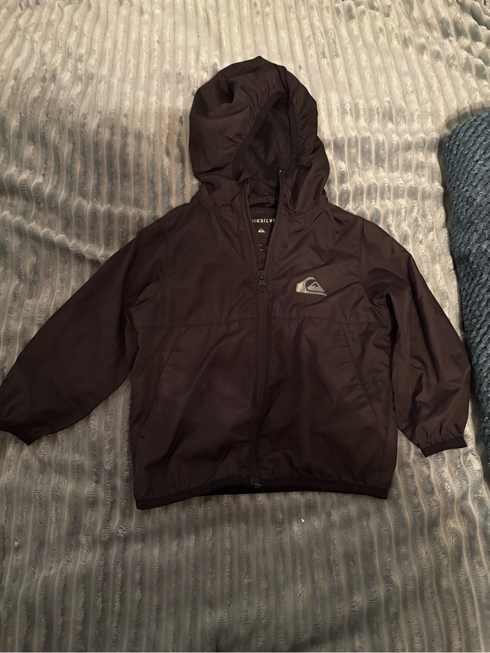 Quiksilver Black Mesh-Lined Hooded Jacket